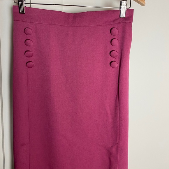70’s does 40’s Vintage Magenta Skirt Pinup XL - Picture 5 of 8